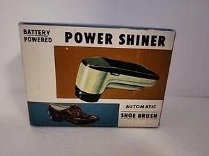 Caja de cepillos para zapatos automática eléctrica Terra Power Shiner vintage de mediados de siglo probada - Imagen 1 de 8