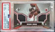 2005-06 SPx Michael Jordan Winning Materials Dual Jersey #WM-MJ PSA 8
