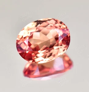 7,40 Karat natürlicher Padparadscha Saphir oval zertifiziert einwandfrei loser Edelstein - Bild 1 von 7