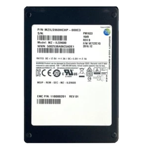 Samsung PM1633 960GB SSD 2.5" SAS 12Gb/s MZ1LS960HCHP-000C3 VET21C1Q MZ-1LS9600 - Afbeelding 1 van 1