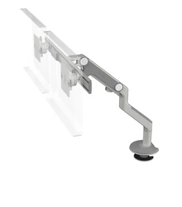 M8 Humanscale Dual Monitor Arm Crossbar Silver Bolt Through Desk Mount M8BS1C - Picture 1 of 9