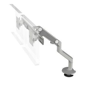 M8 Humanscale Dual Monitor Arm Crossbar Silver Bolt Through Desk Mount M8BS1C - Image 1 of 4