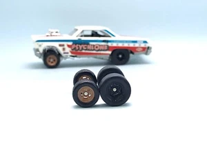 R082 Hot Wheels 1/64 Real Riders# Drag 5 Spoke 10 & 12mm Mercury Rubber Wheels - Picture 1 of 4