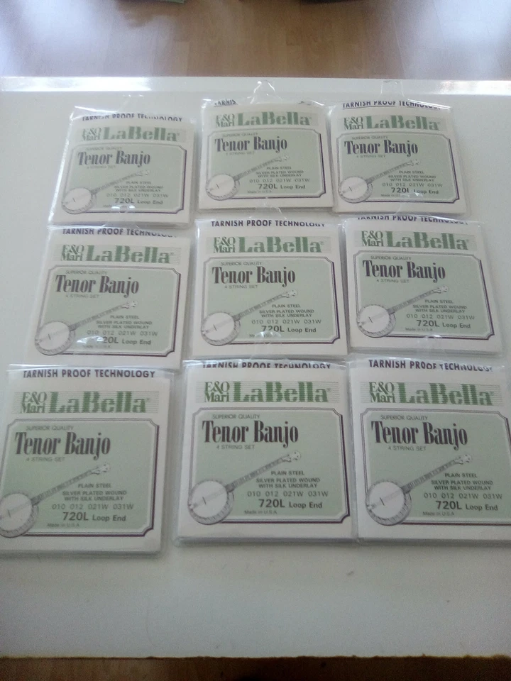 LABELLA 9 MUTE DI CORDE PER TENOR BANJO 4 CORDE LOOP-END COD. 720L SILVER PLATED - Image 1 of 1