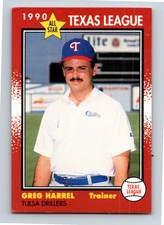 1990 Grand Slam Texas League All-Stars Greg Harrell Tulsa Drillers #38