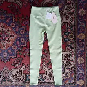 Fabletics Women's Yoga Pants Leggings Lime Green High Waist Ribbed Small - Picture 1 of 6