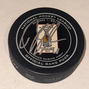BRANDON SAAD Signed 2013 STANLEY CUP BANNER Official GAME Puck Beckett (BAS) - Picture 1 of 3
