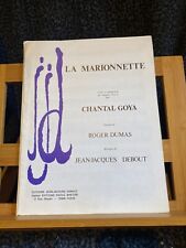 Chantal Goya La Marionnette partition chant piano accords J.-J. Debout 1980