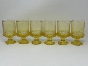 Vintage Tiffin Francesca Maderia Footed Cornsilk Yellow MCM 10 oz. Set Of 6 - Picture 1 of 14