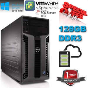 Dell Poweredge Tower T710 2x HEX-Core X5675 3.06GHz 128GB DDR3 Server - 1TB SSD - Picture 1 of 7