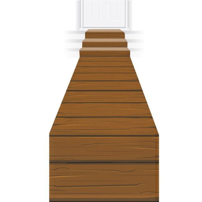 Prancha de madeira corredor corredor 24" x 15' plástico decoração festa ocidental suprimentos - Imagem 1 de 1