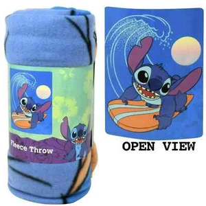 Lilo & Stitch Surfing Surf Board Stitch Fleece Throw Blanket 45" x 60" - Picture 1 of 1