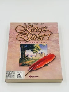 King’s Quest I Quest For The Crown IBM Big Box Roberta Williams 1990 MS-Dos 3.5" - Picture 1 of 5