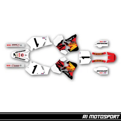 HONDA FACTORY TEAM  GRAPHICS CR125 CR250 1995 1996 SX MX 1 8000 COLLECT DECALS - Image 1 of 3
