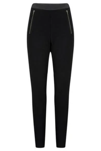 Pour Moi Amy Faux Leather Waistband Slim Ponte Trousers UK 18 Black - Picture 1 of 10