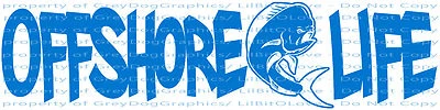 AVERY Offshore Life Vinyl Decal Mahi Mahi Fish Sticker for Dolphin Deep Sea