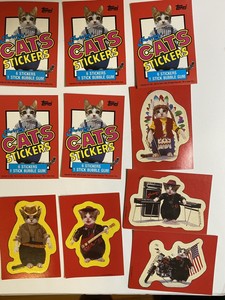 PERLORIAN CATS 1983 Topps Sticker Cards Lot Of 10