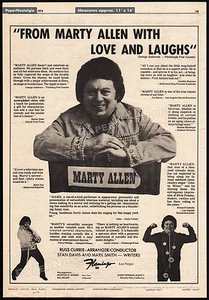 MARTY ALLEN__Original 1974 Trade print AD promo / poster__Flamingo Las Vegas - Picture 1 of 1