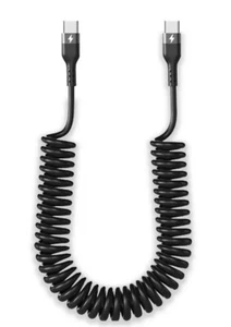 Ladekabel USB C USB C Datenkabel Schnellladekabel Spiralkabel Springkabel Auto - Bild 1 von 20