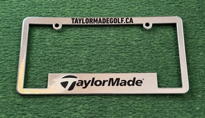 RARE NEW Team TAYLORMADE.CA Canada Silver Black License Plate Cover - Image 1 of 2