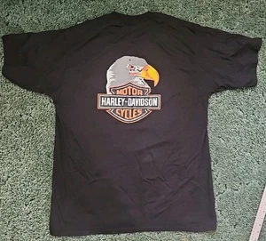 Vintage Harley Davidson Motorcycles Eagle T-Shirt Dominikanische Republik Schwarz XXL - Bild 1 von 11