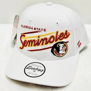 Zephyr Florida State Seminoles Retro Upshot Snapback Hat Cap Adjustable White - Picture 1 of 5