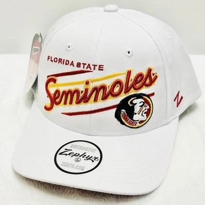 Zephyr Florida State Seminoles Retro Upshot Snapback Hat Cap Adjustable White - Image 1 of 4