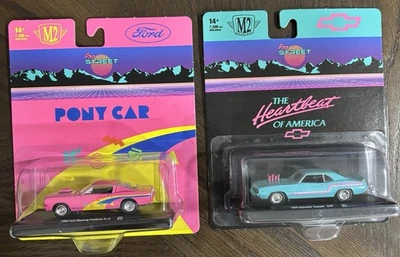 M2 Machines 1969 Chevy Camaro Z28.    1966 Ford Mustang Fastback Model - 1:64 - Image 1 of 4