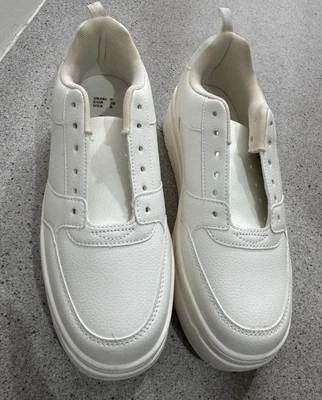 Primark White Trainers With A Sporty Wibes Uk 6 Size - Image 1 of 4