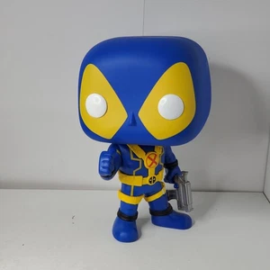 Funko Pop! Marvel 10" Deadpool 548 Blue & Yellow X-Men BOBBLE-HEAD Loose Figure - Picture 1 of 10