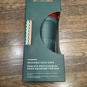 Starbucks Reusable Cold Cups with Lids and Straws - Pack of 4 - Unused - Picture 1 of 5