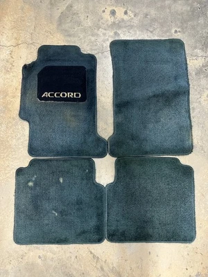 Juego completo de alfombrillas Honda Accord EX LX 1990-1993 azules raras OEM CD5 CB9 CB7 Foto 1 de 4