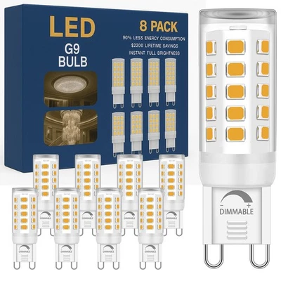 G9 LED Bulb Dimmable 2700K Warm White, T4 4W Replacement for 40 Watts Halogen... - Image 1 of 4