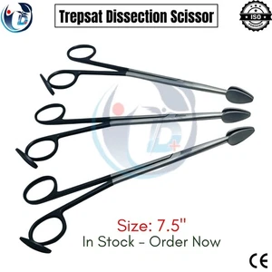 Trepsat Facial Flap Dissector Scissor T.C  Supercut - 7.5" 3 Pcs Premium Quality - Picture 1 of 7