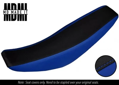 FUNDA ASIENTO VINILO AGARRE PERSONALIZADO NEGRO Y AZUL PARA SUZUKI DR 125 SM 08-12 Foto 1 de 4