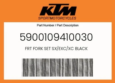 Juego de horquillas originales KTM SX/EXC/XC negras - 5900109410030 Foto 1 de 4