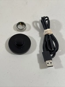 Oura Ring Gen 3 Heritage Silver Size 8 With Charging Setup (Light Wear) - Picture 1 of 8