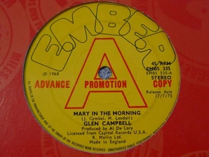 DEMO PROMO-GLEN CAMPBELL-MARY IN THE MORNING-EMBER - Picture 1 of 2