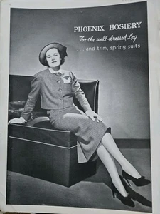1937 Women's Phoenix Hosiery Stockings for the well dressed leg Vintage ad - Picture 1 of 1