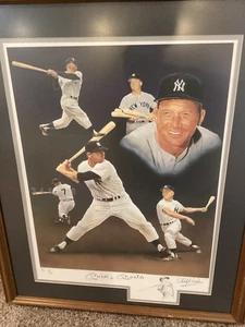 Mickey Mantle Signed Christopher Paluso 16”X20”Shadowed Pencil Lithograph 18/30 - Picture 1 of 17