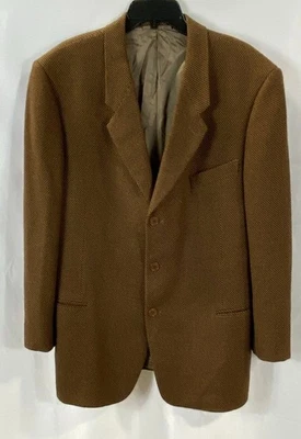 Giorgio Armani Men Brown Check Blazer Size 46R - Image 1 of 4