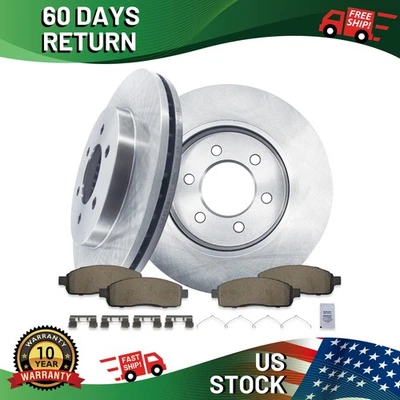 FRONT Brake Disc Rotors Ceramic Pads Kit For Ford F-150 2004-08 Lincoln Mark LT Foto 1 de 4