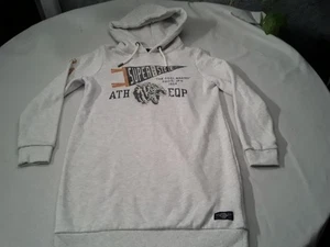 Superdry Women’s Track And Field Sweat Dress Hoodie Sweatshirt Gray Size 10 $75 - Picture 1 of 13