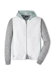 Peter Millar British Gray Solstice Performance Full-Zip Hoodie Vest NWT 2XL XXL - Picture 1 of 5