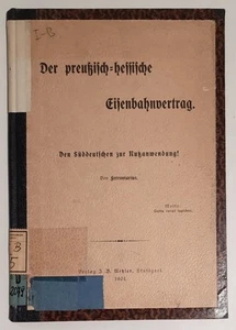 Ferroviarius - Der preußisch-hessische Eisenbahnvertrag Eisenbahn Preußen Hessen - Imagen 1 de 1