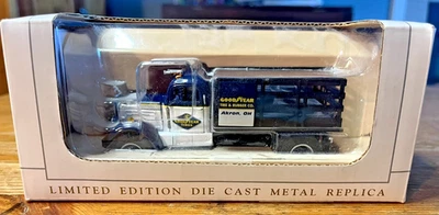 Goodyear White WC22 Stakebed Truck Spec Cast 1/50 Diecast 38008 New in Box - Image 1 of 4