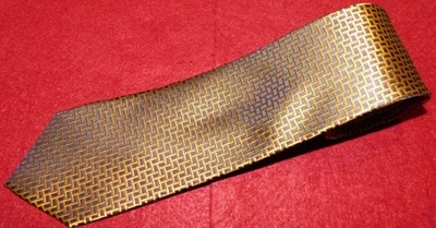 CHARLES TYRWHITT BLUE/GOLD CROSS STRIPED TIE - NECK TIES - DESIGNER TIES. - Image 1 of 3