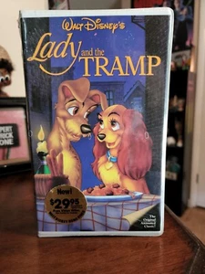 Ultra Rare Disney Lady And The Tramp Black Diamond Classics VHS First Edition - Picture 1 of 5