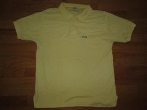 Authentic Vtg 80s 90s Le Tigre Letigre Yellow Punk Tennis Polo t shirt M/Lrg USA - Picture 1 of 4