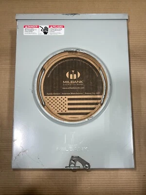 New Milbank 200 Amp Meter 4t Jaw Ringless Can Socket 1Ph 3 Wire Horn Bypass #10 - Image 1 of 4